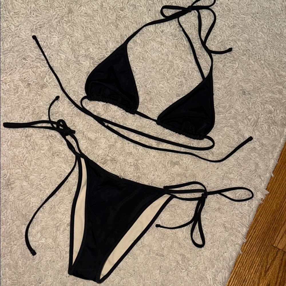 Black Triangle Bikini Set - image 1